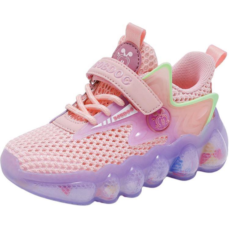 

Нескользящие износостойкие низкие детские кроссовки для повседневной носки BOBDOG, розовый