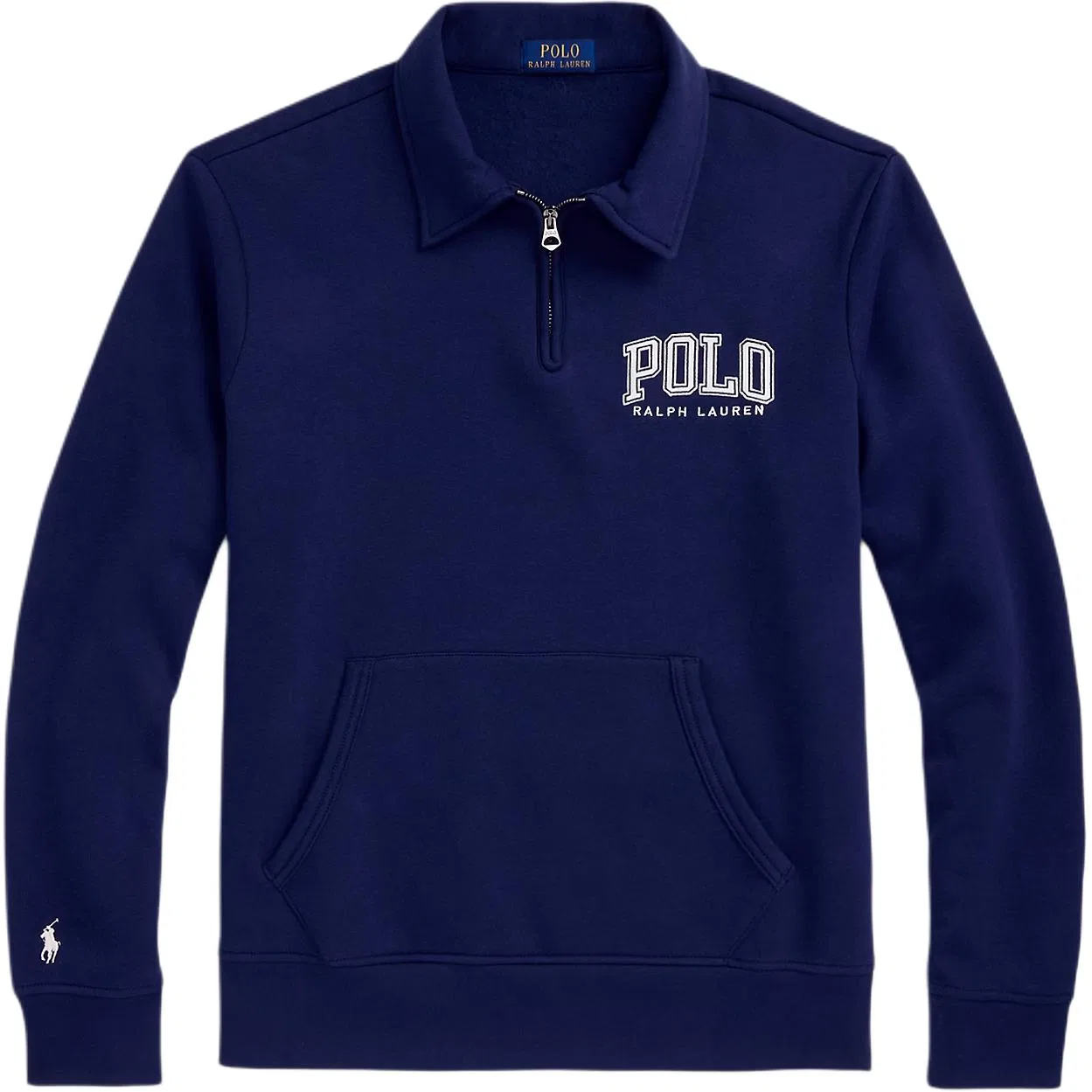 Флисовая толстовка с воротником Polo Ralph Lauren, Marine Blue