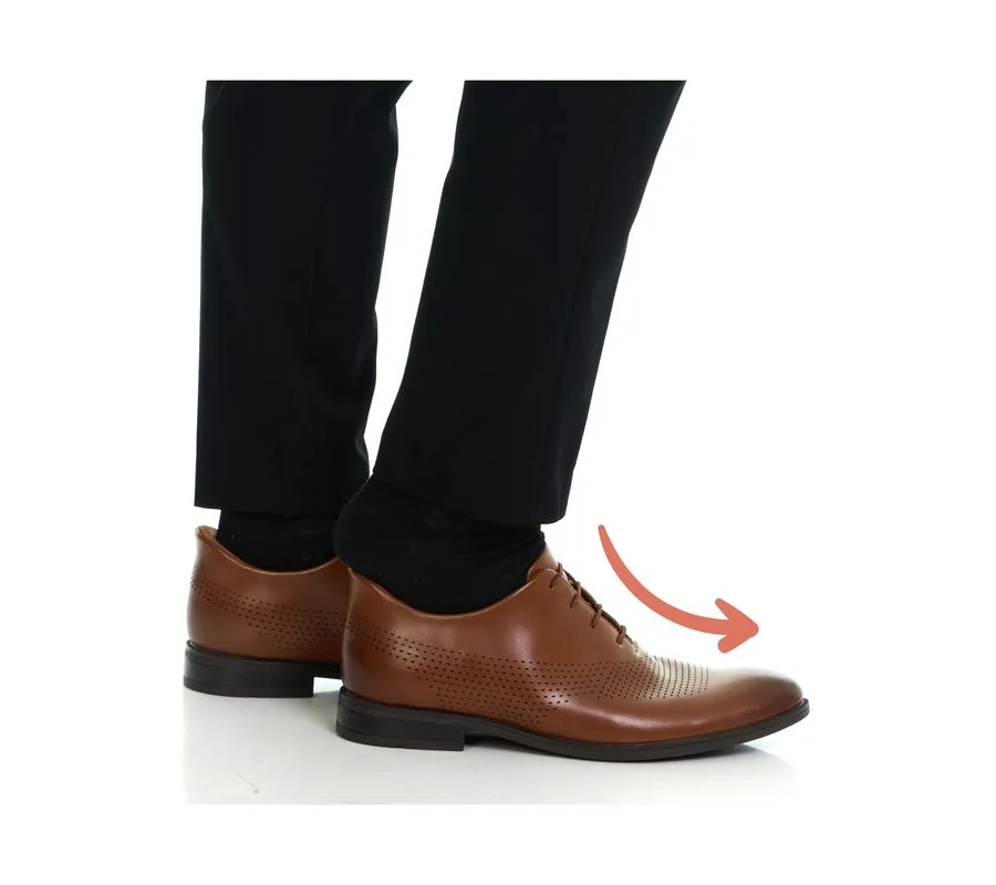 Перфорированные классические оксфорды East Road с технологией Hands-Free Slip On Marc Joseph New York, Cognac Napa Leather — фото 2