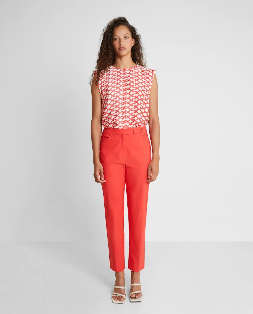 

Женские прямые брюки с боковыми карманами Trucco, коралловый