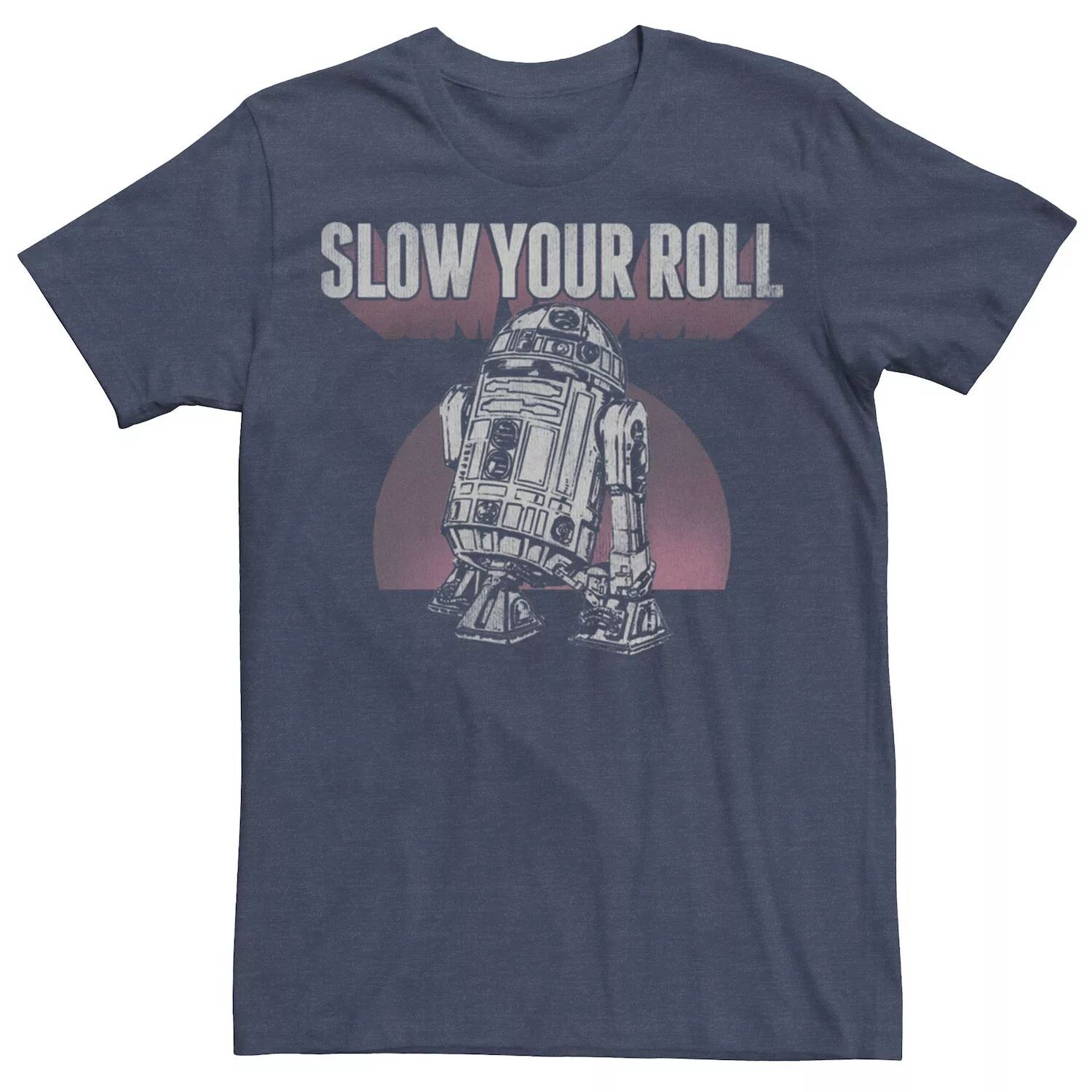

Мужская футболка с портретом R2-D2 Slow Your Roll Star Wars