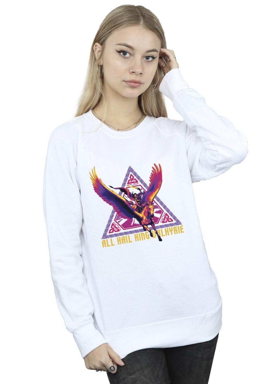

Толстовка Thor Love And Thunder All Hail Valkyrie Marvel, белый