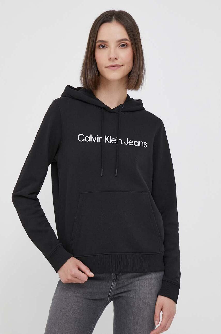 

Хлопковая толстовка Calvin Klein Jeans, черный