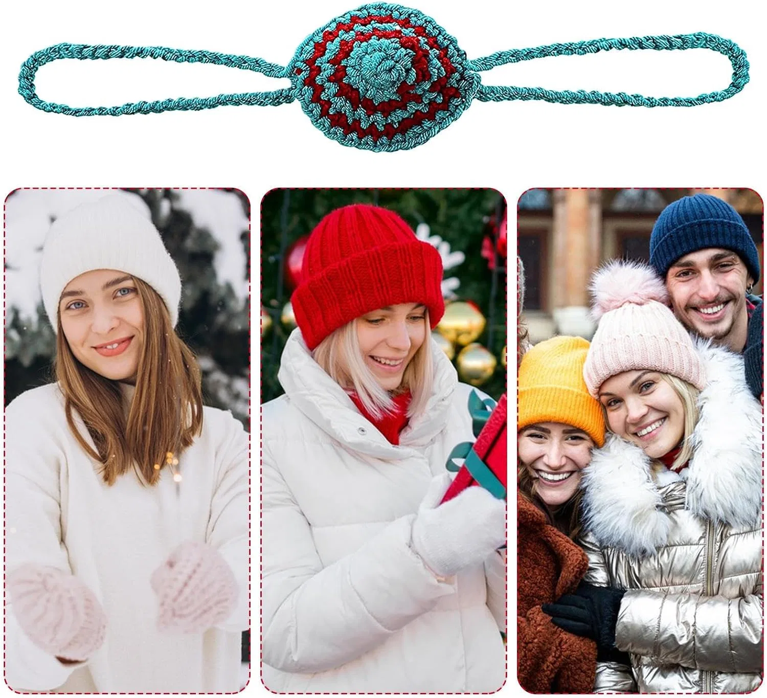 Маска для лица — Носовой обогреватель No brand, 30 см, вязаный — фото 4