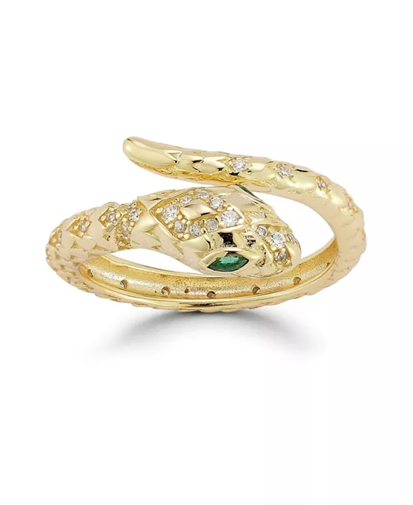 

Кольцо-Змея из стерлингового серебра 14 карат с позолотой Rachel Zoe, gold