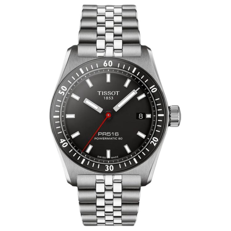 

TISSOT Часы Automatic Mechanical Movement Unisex Watch 38mm Black Dial Stainless Steel Case Stainless Steel Watchband, Black Dial