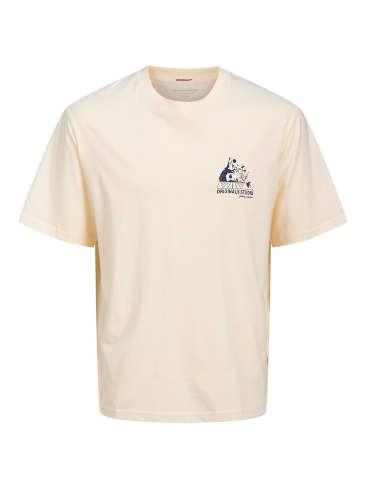 

Футболка JACK & JONES PLUS, античный белый