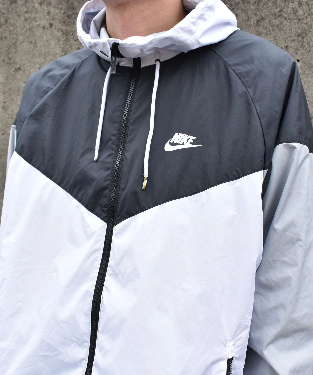 Винтажная куртка Nike флисовая полноценная застежка-молния белая — фото 3