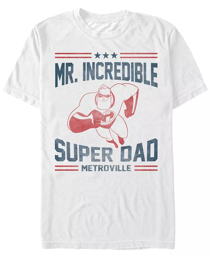 

Футболка мужская Disney Pixar "The Incredibles" Mr. Super Dad Metroville с короткими рукавами Fifth Sun, белый