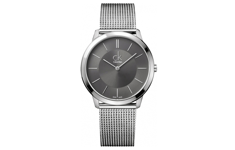 

Часы CALVIN KLEIN с кварцевым механизмом на стальном браслете 40 мм серый циферблат унисекс