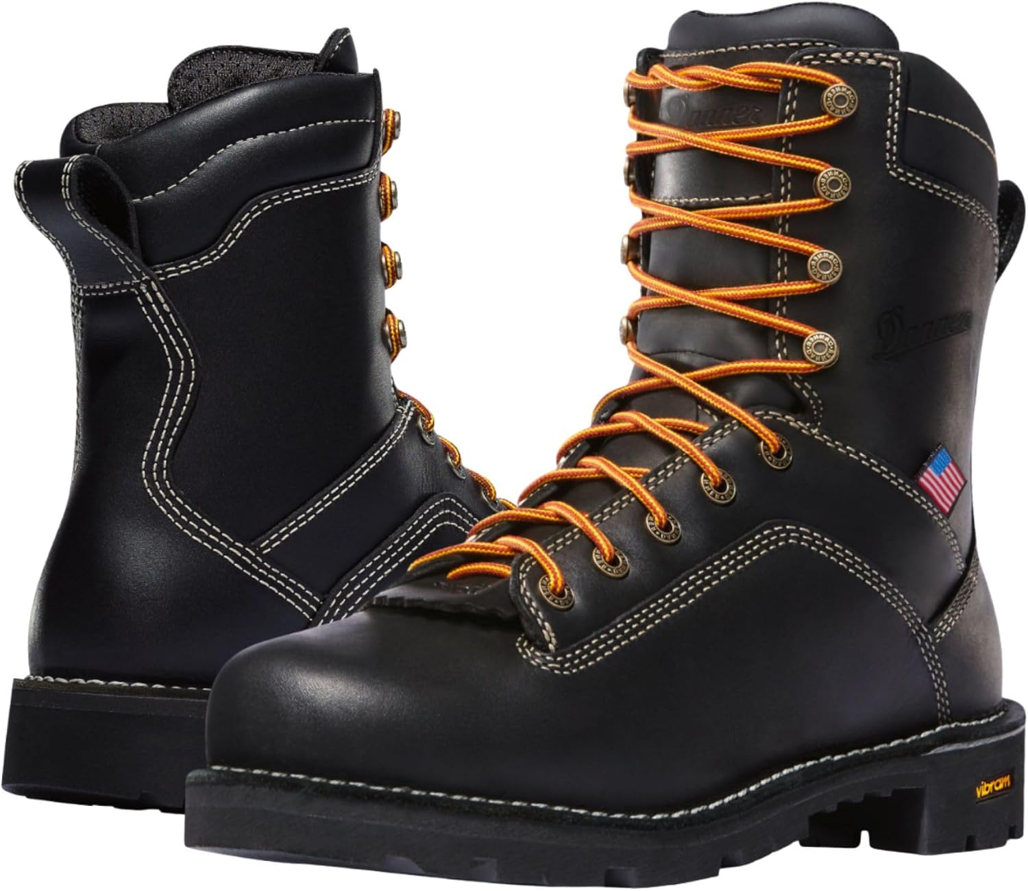 

Мужские рабочие ботинки Danner 8” Quarry USA с водонепроницаемым сплавным носком - из кожи высокого качества с подкладкой Gore-Tex и подошвой с протектором, устойчивые к электрическому напряжению, черный