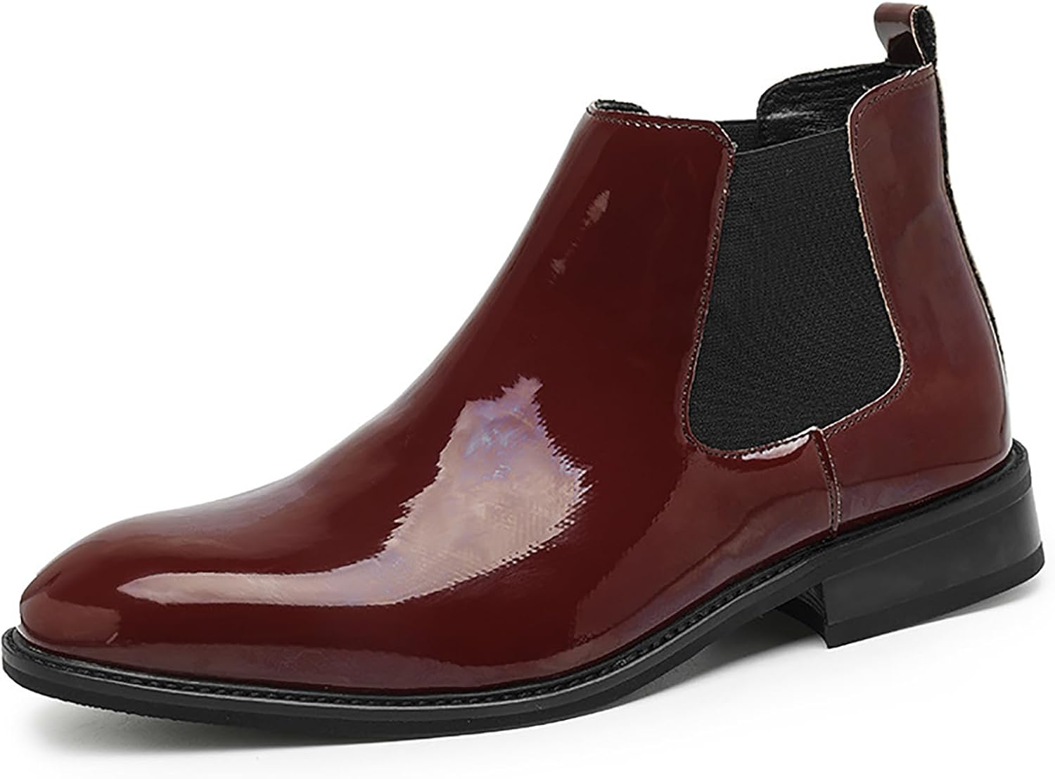 

Мужские ботинки Челси из лакированной кожи, модные кожаные водонепроницаемые с низким каблуком, с эластичной вставкой, на пуантах, повседневные, деловые, для официальных мероприятий, свадеб, вечеринок, оксфорды Qeosnbx, красный