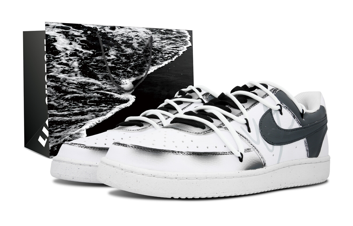 

Кроссовки Nike Court Vision 1 Skateboard Shoes Women's Low-Top White, белые, Белый, Кроссовки Nike Court Vision 1 Skateboard Shoes Women's Low-Top White, белые