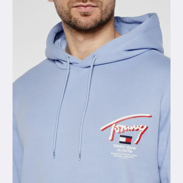 Уличная толстовка обычного кроя с 3D-принтом Tommy Hilfiger, синий — фото 3