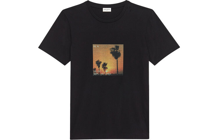 

Футболка мужская Saint Laurent с принтом, черный