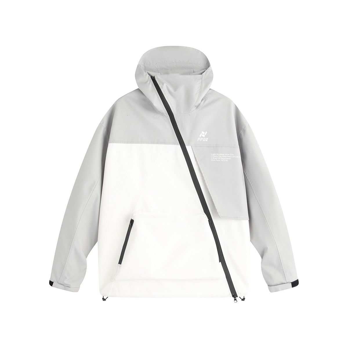 

Ppge Водонепроницаемая и ветрозащитная ветровка унисекс, Light Gray Commute Soft Shell