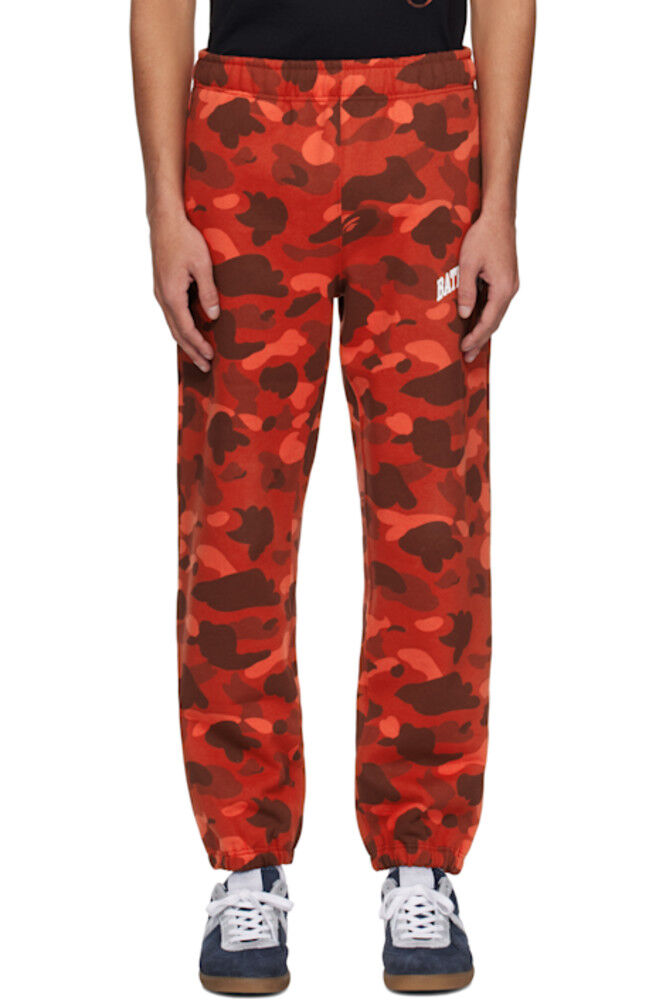 

Спортивные штаны камуфляжного цвета красного цвета BAPE