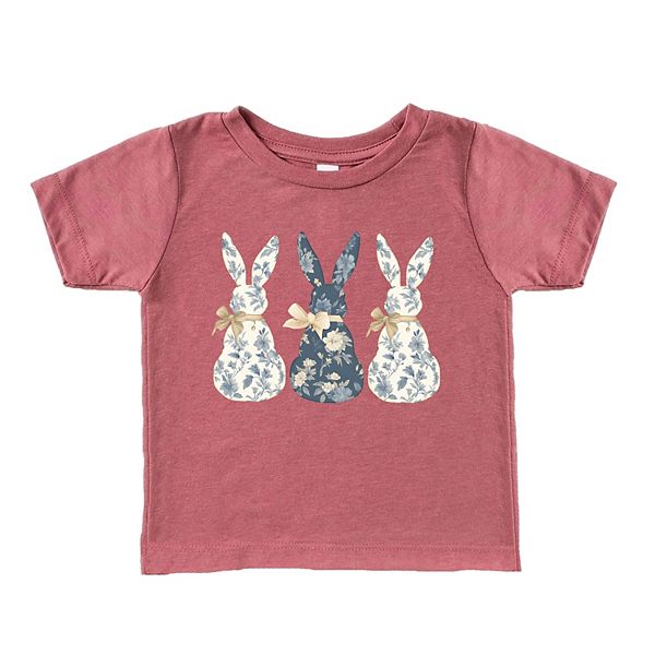 

Футболка с принтом Three blue willow bunnies для малышей The Juniper Shop, Mauve
