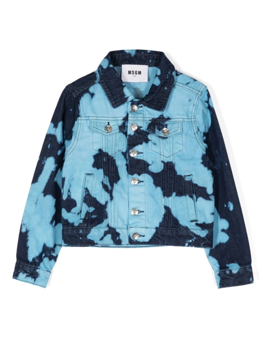 

MSGM Kids куртка из вареного денима, синий