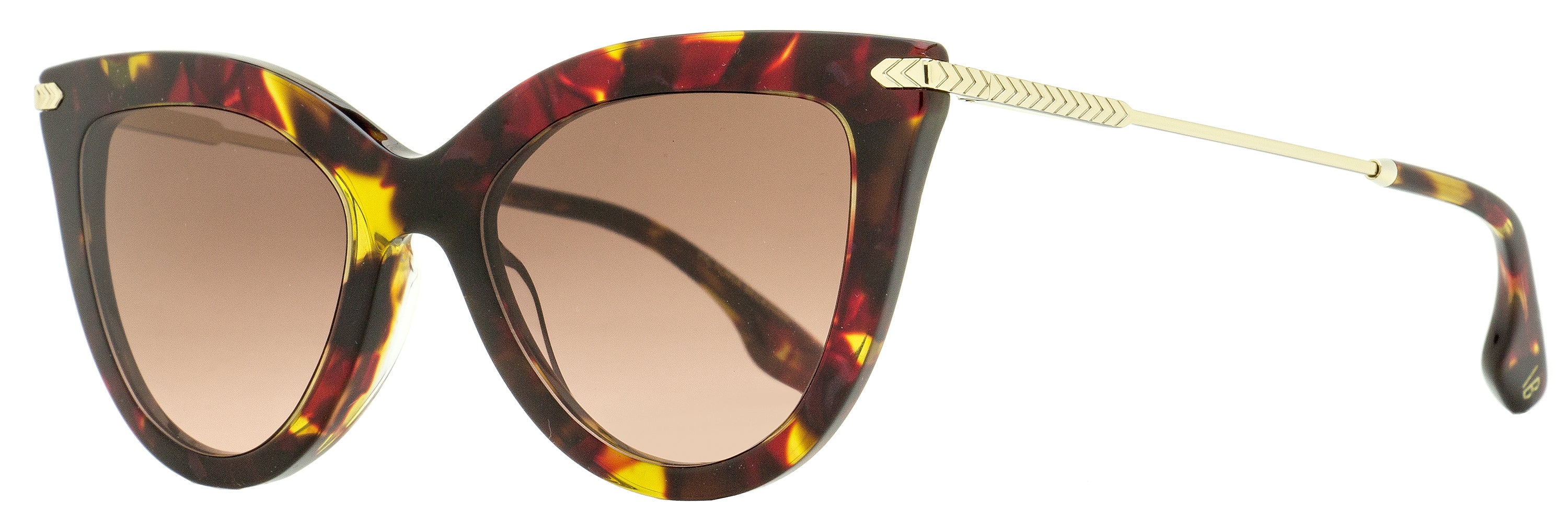 

Солнцезащитные очки Victoria Beckham женские «кошачий глаз» VB621S 616 красно-янтарные черепаховые 53 мм
