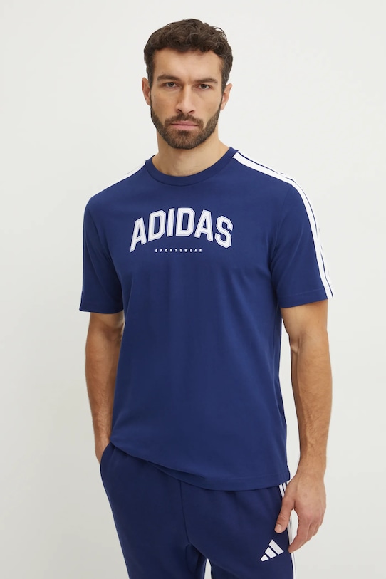 

Футболка хлопковая M C COLLE Collegiate Adidas, темно-синий