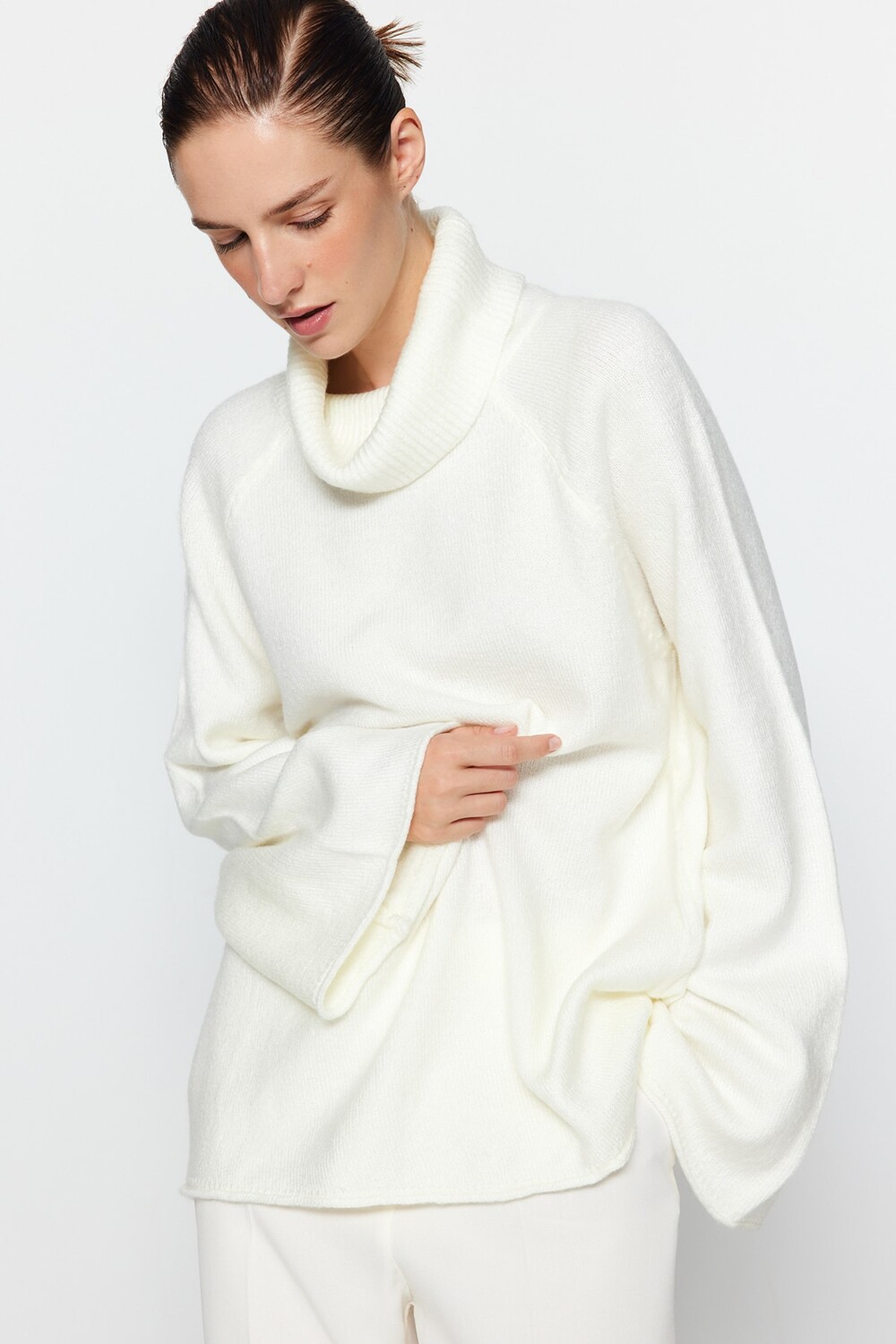 

Свитер - Экрю - Oversize Trendyol, экрю