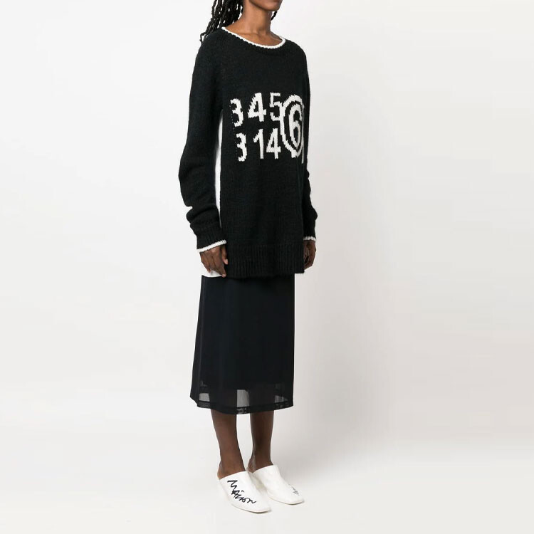 

Свитер женский Mm6 Maison Margiela, черный / белый