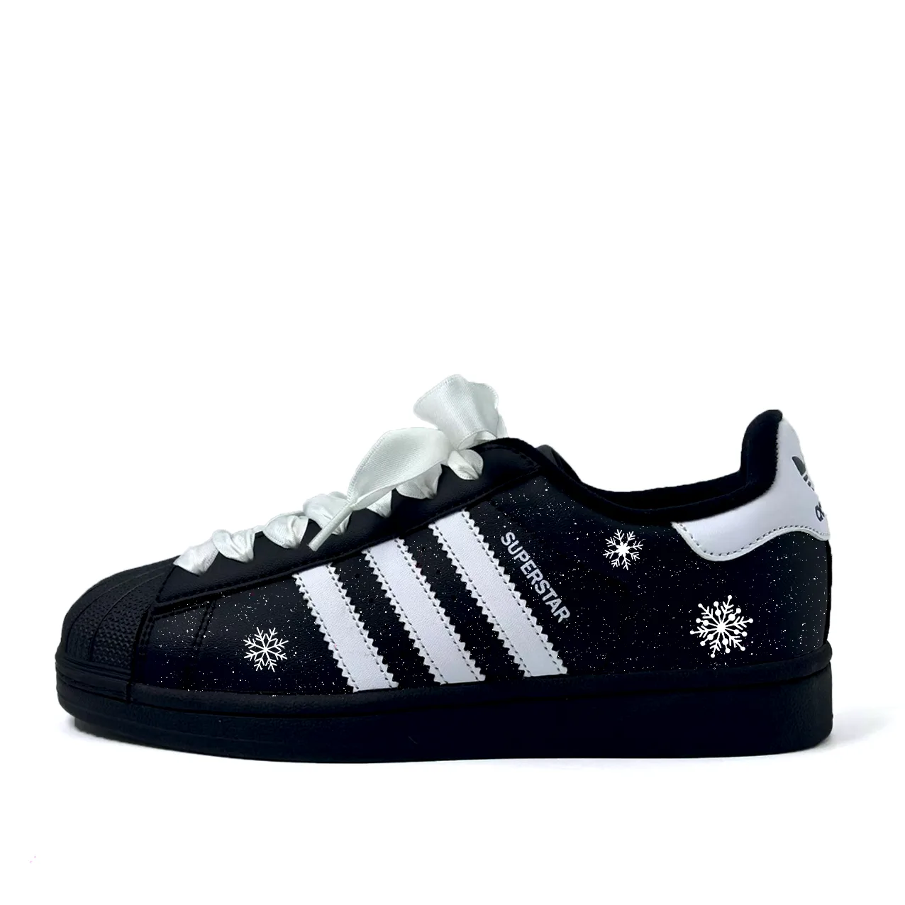 Superstar 2 Snowy Night Starlight Abrasion Resistant низкие Adidas Originals, черный белый