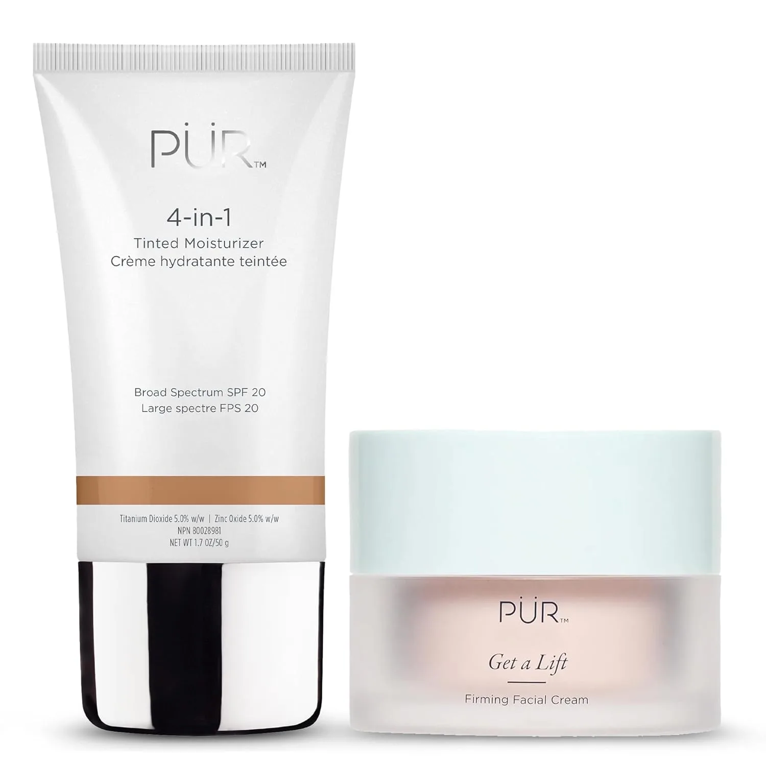 PÜR MINERALS 4-in-1 тонированный увлажняющий крем с SPF 20 - увлажняющий крем, праймер и тональная основа с маслом ши, алоэ вера и витамином B3, веганский, без парабенов, глютена и BPA Purcosmetics, Medium