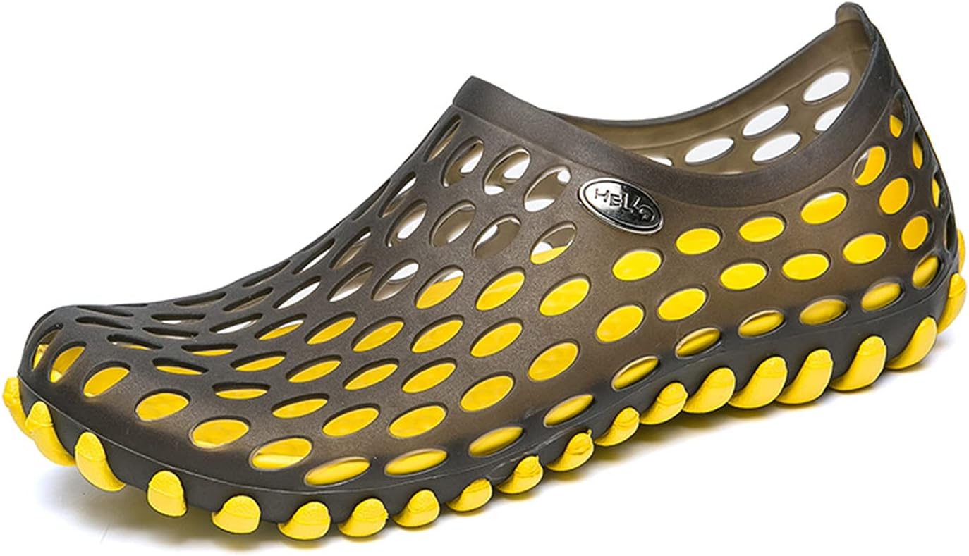 

Женские и мужские сетчатые дышащие пляжные шлепанцы LIBINXIF, быстросохнущие, с подошвой против скольжения, садовые сабо и прогулки по воде, желтый