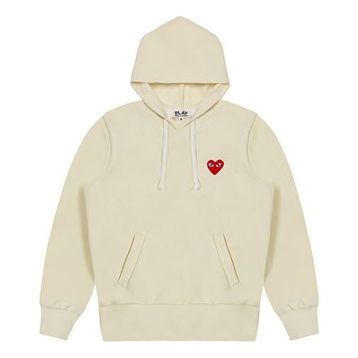 

Худи (WMNS) COMME des GARCONS PLAY Hoodie 'Ivory', кремовый