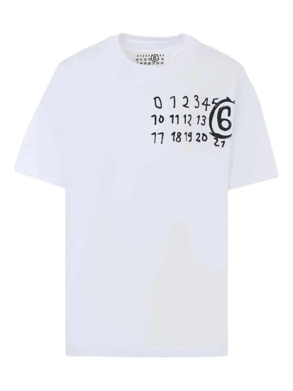 

Хлопковая футболка с логотипом MM6 Maison Margiela Kids, белый
