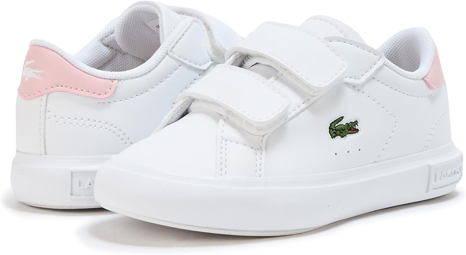 Кроссовки Lacoste Baby-Boys Infants' Powercourt, White & Light Pink — фото 3