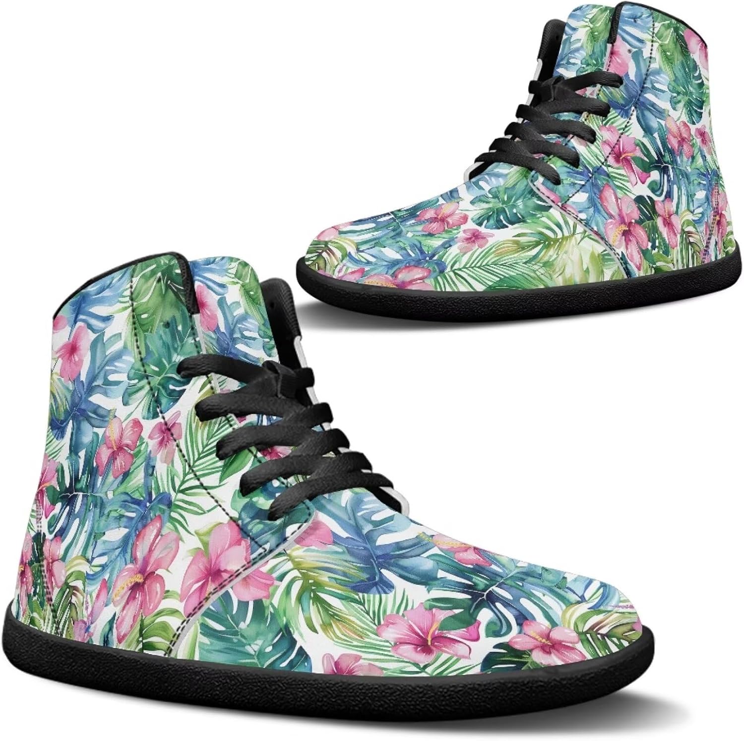 

Женские и мужские высокие кроссовки без подошвы, с шнуровкой, из ПУ-кожи, водонепроницаемые, противоскользящие и повседневные Goronwyfloyd, розовый