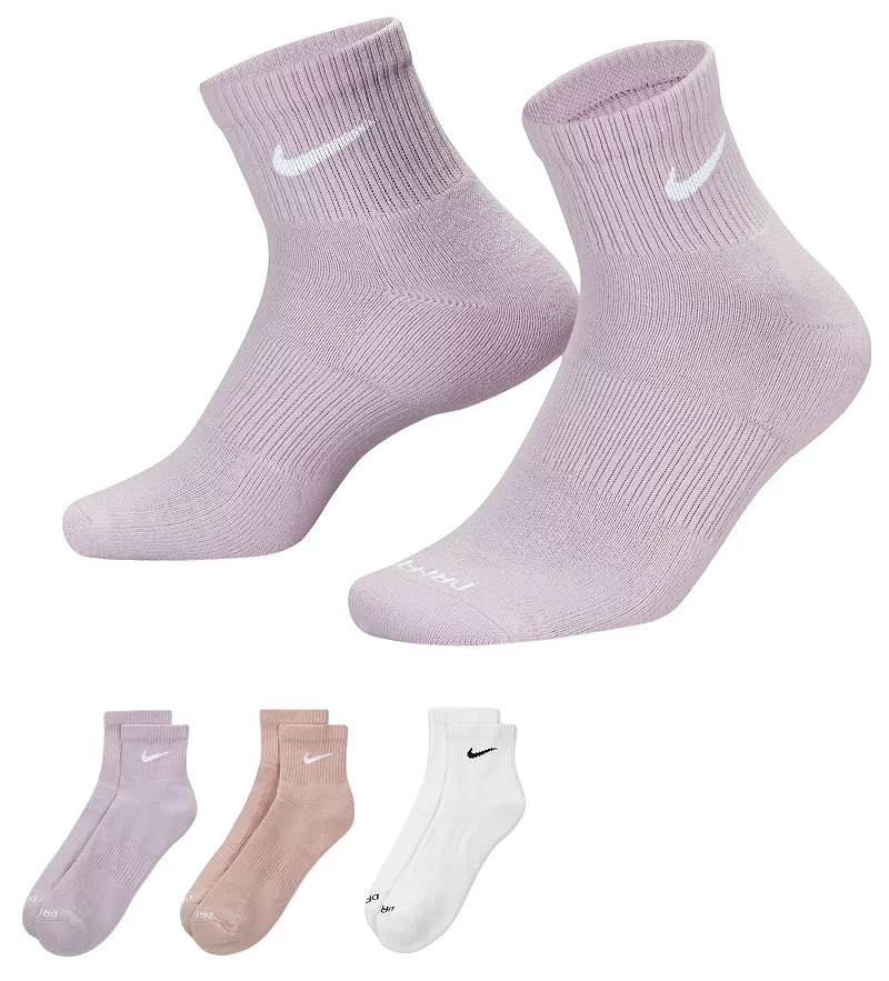 

Носки для тренировки щиколотки Nike Everyday Plus Cushion — 3 шт, цвет DOLL/PINK OXFORD/WHITE