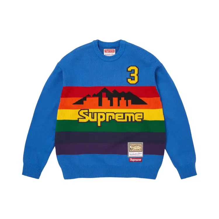 Свитер Supreme x Mitchell & Ness Teams, синий