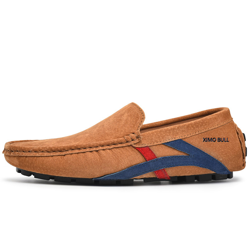 

XIMO BULL Мужские повседневные туфли мужские низкие черно-бело-коричневые коричневые, цвет Brown