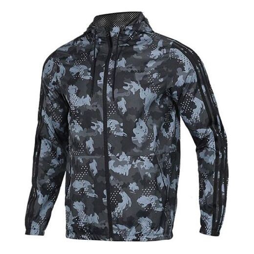 

Куртка adidas Camouflage hooded Casual Woven Jacket Black, черный