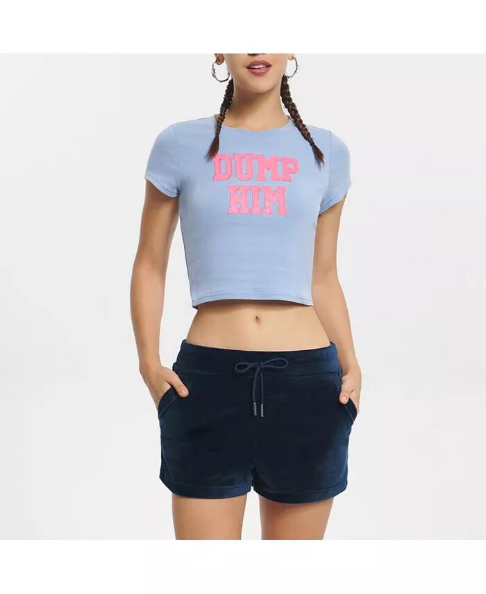 

Детская футболка с рисунком Dump Him Juicy Couture, синий