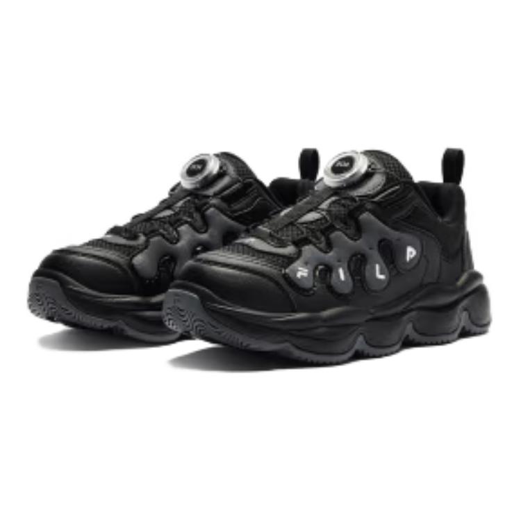 BOA Устойчивые к истиранию баскетбольные кроссовки низкие для детей Black FILA KIDS — фото 3