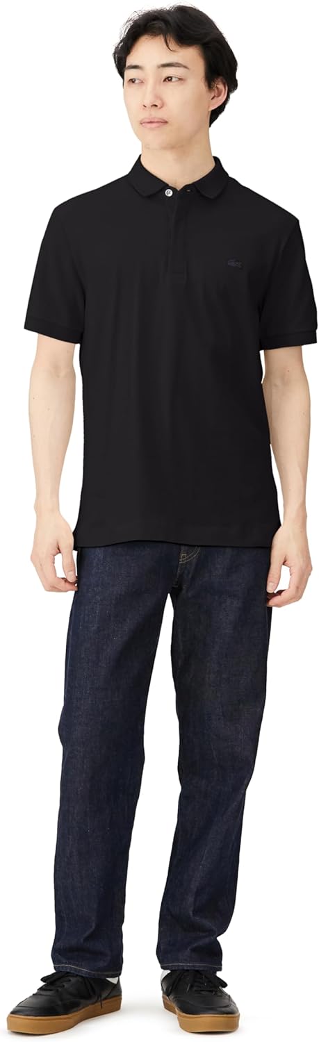 Мужская поло-рубашка Lacoste Regular Fit Stretch Paris (с коротким рукавом) PH5522L (старый цвет), черный — фото 3