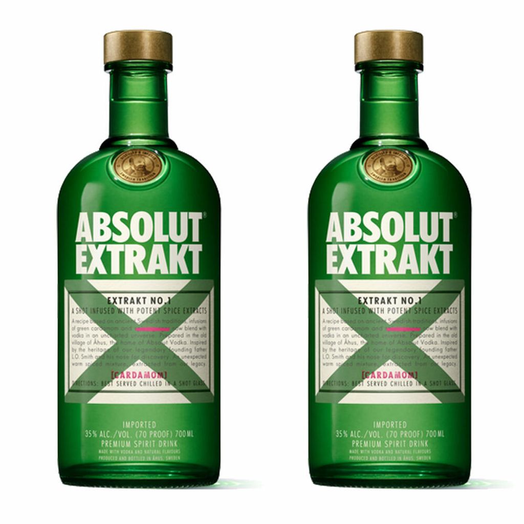 

Absolut Vodka Extract Set of 2, Шведская премиальная водка, Экстракт кардамона, спирт, шот, алкоголь, бутылка, 35%, 2 x 700 мл