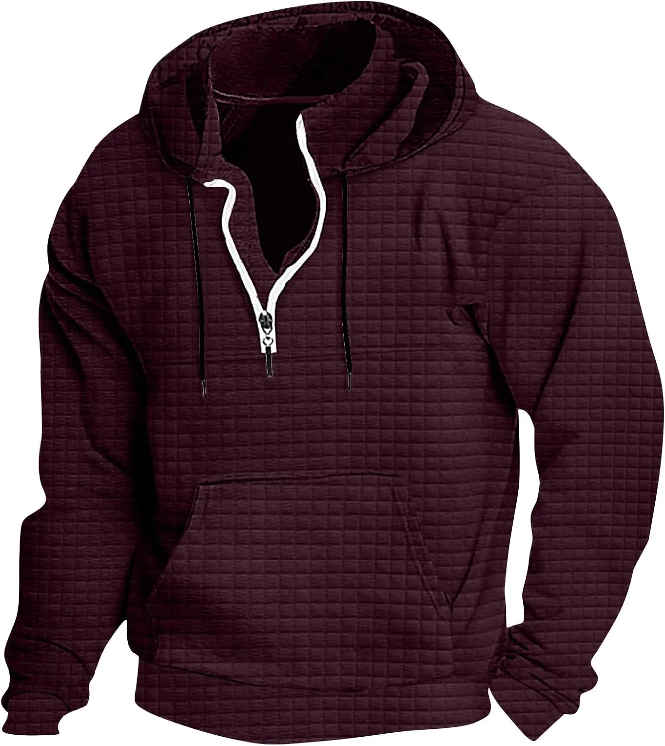 

Мужской худи с капюшоном и воротником-стойкой, свободный, легкий