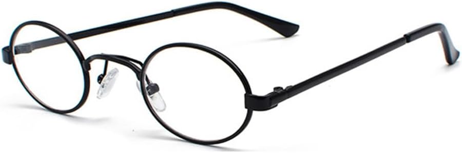 

Классические овальные солнцезащитные очки в маленькой оправе для мужчин, в стиле металл-панк, ретро-очки для женщин, круглые очки в стиле стимпанк с защитой от УФ-излучения UV400 LOVQZAOF, C6 Black-clear