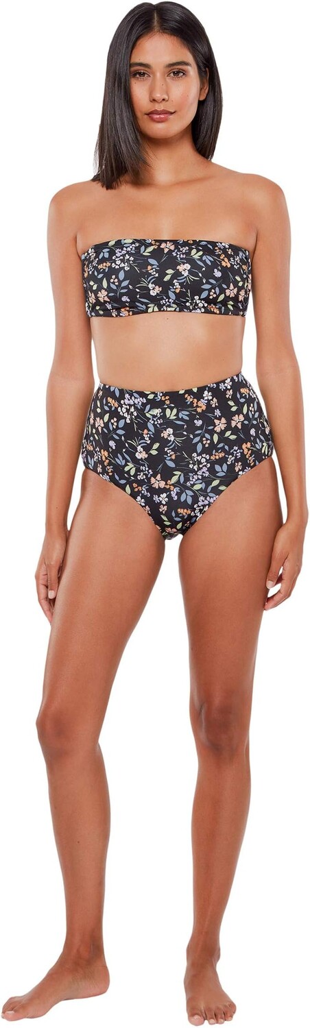 

Купальный топ Sanctuary Native Daisy Reversible Bandeau Top, черный