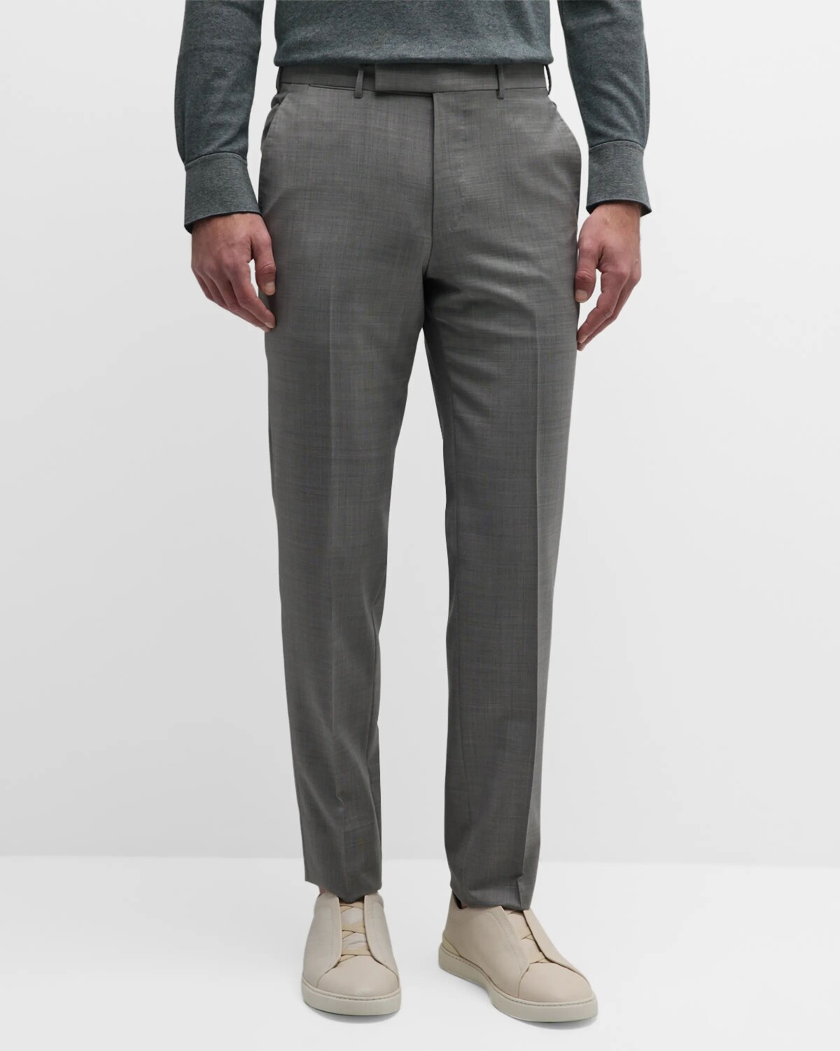 

Мужские брюки Trofeo Sharskin ZEGNA, цвет Medium Gray Solid