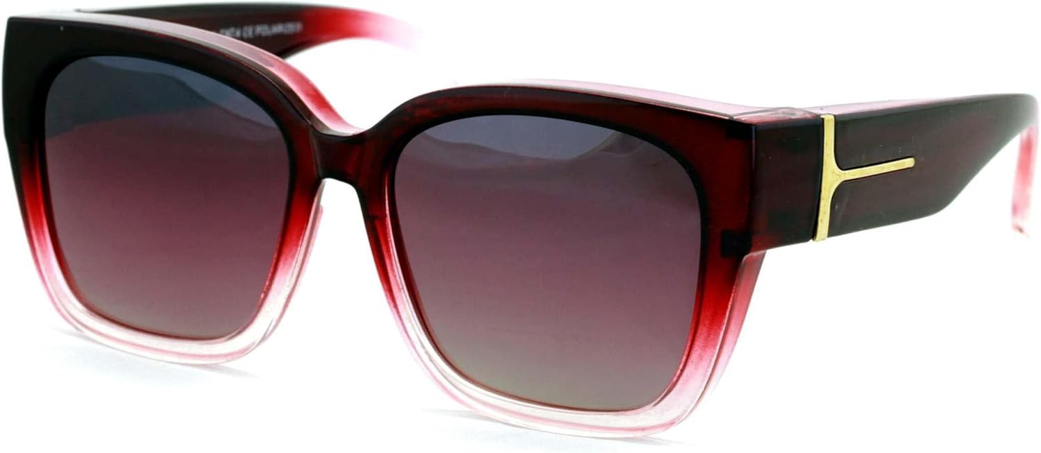 

Женские поляризованные солнцезащитные очки, надеваемые поверх обычных очков — большие, модные, с защитой от УФ-излучения — линзы с антибликовым покрытием — носятся поверх очков с диоптриями Generic, Pink