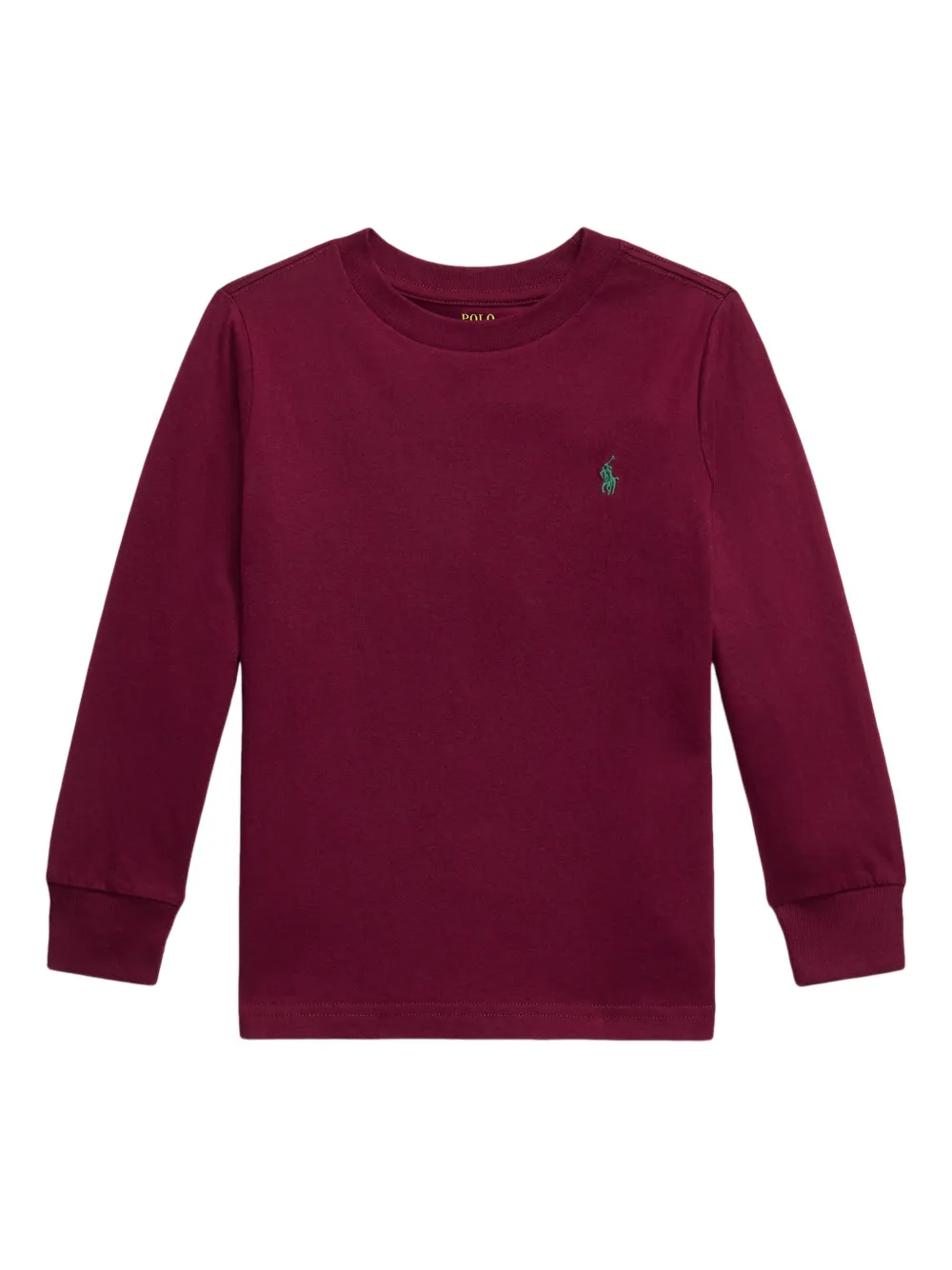 

Хлопковая футболка с длинными рукавами POLO RALPH LAUREN KIDS, красный