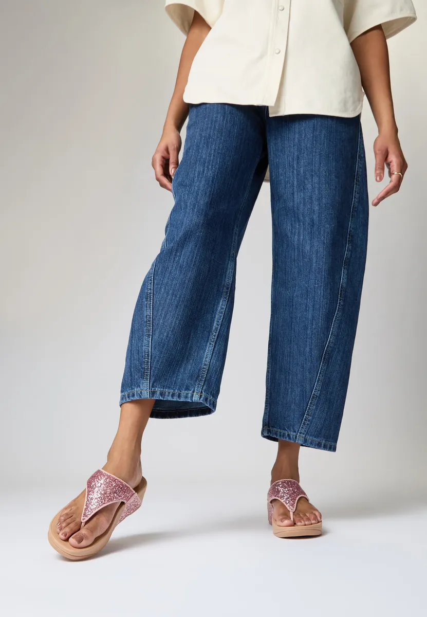 Fitflop Dianette "Lulu", летние туфли с блестящей повязкой, цвет Rosé — фото 2