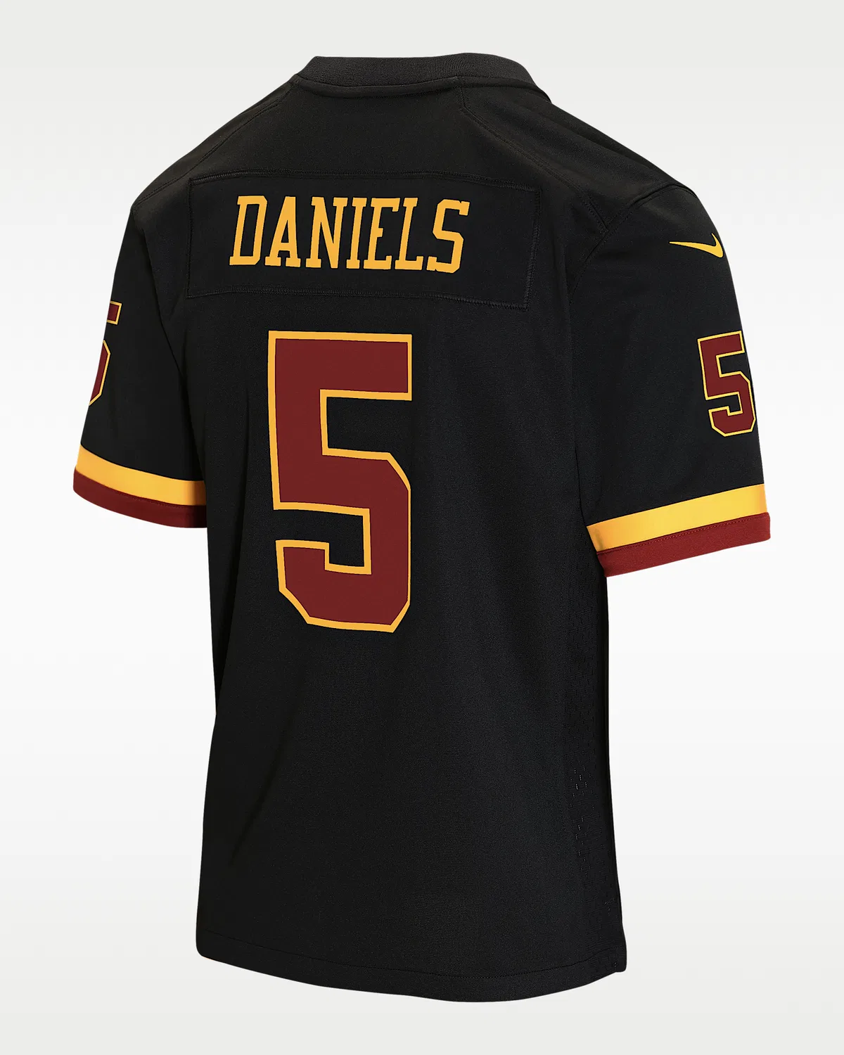Детская игровая футболка Jayden Daniels Washington Commanders, Black — фото 2